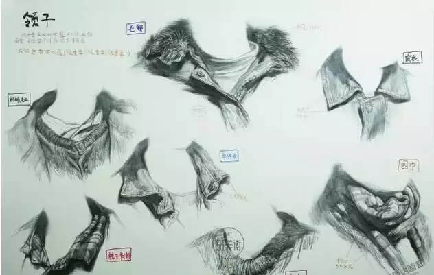 重庆美术培训画室教你衣领怎么画？不同材质衣领刻画方法都有！